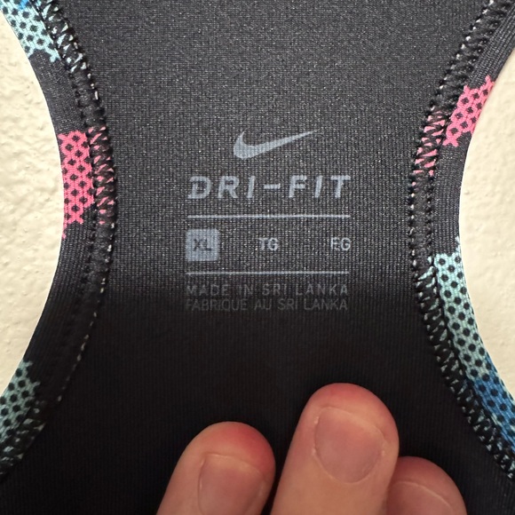 Nike Black and Multicolor Dri-FIT Sports Bra - Picture 2 of 3